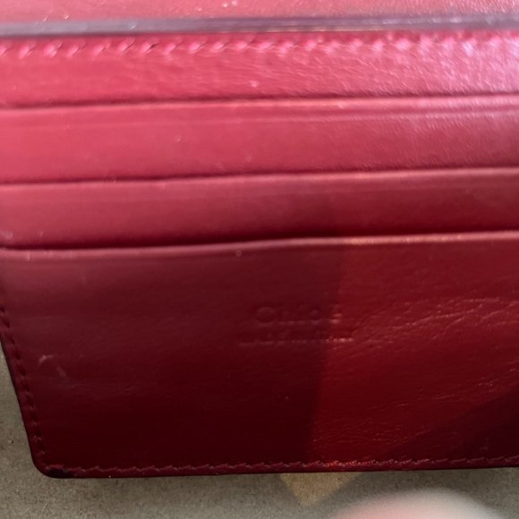 Chloe mini faye bag #crossbody Burgundy - Picture 3 of 5